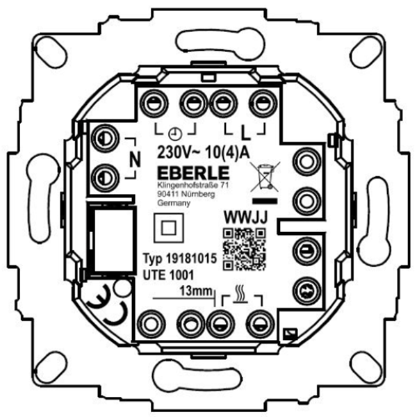 中村貿(mào)易-德國(guó)EBERLE數(shù)控恒溫器UTE 1001-Anthrazit-55