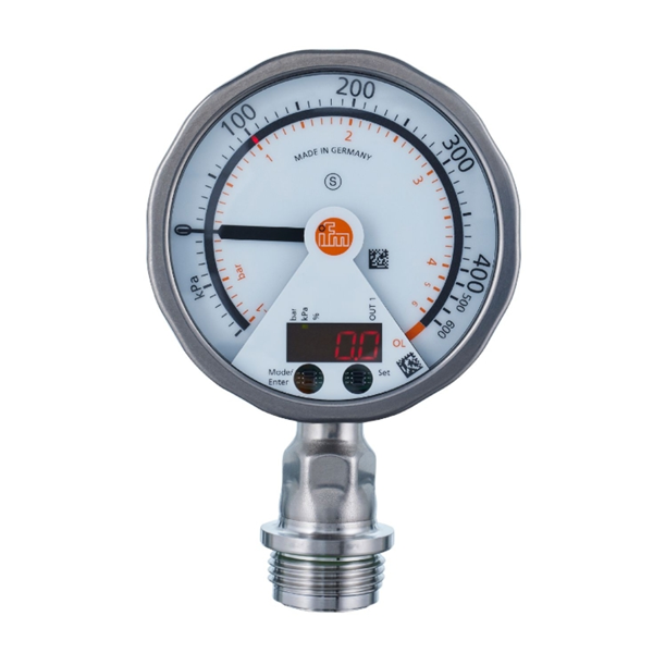 德國IFM易福門帶模擬顯示屏的齊平式壓力傳感器PG2435 PG-005-REB12-MFRKG/US/ /P