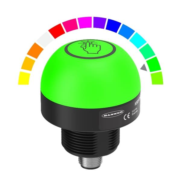 BANNER邦納美國 K50 Pro 觸摸按鈕系列拾取指示燈K50PTAMRGB14Q