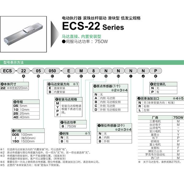CKD喜開理電動執(zhí)行器（無馬達(dá)型）滑塊型ECS-22-10020-EM8NNNNN