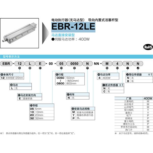 CKD喜開(kāi)理電動(dòng)執(zhí)行器（無(wú)馬達(dá)型）滑塊型EBR-12LE-00-100750NNN-P2CB