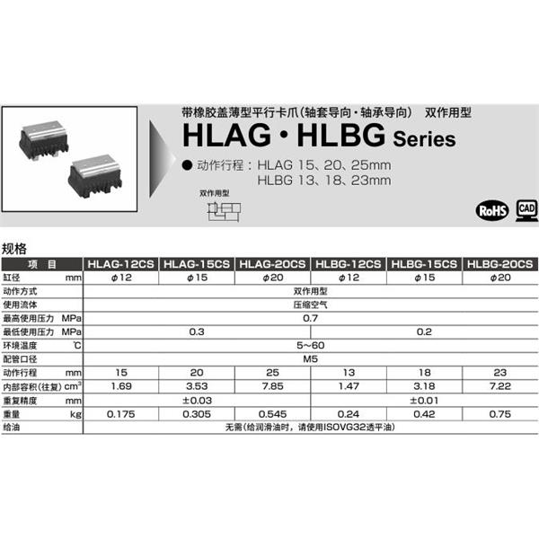 CKD喜開理薄型平行卡爪HLBG-12CS